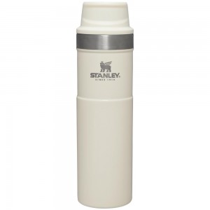 Beige Stanley Classic Trigger Action Travel Insulated Coffee Tumbler | 20 OZ Mugs | 19760SBTZ