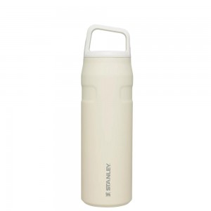 Beige Stanley IceFlow™ Bottle with Cap and Carry+ Lid | 24 OZ Water Bottles | 18367OXCU