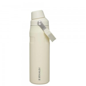 Beige Stanley IceFlow Insulated Bottle with Fast Flow Lid | 24 OZ Water Bottles | 01452FJBY