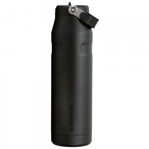 Black 2.0 Stanley The IceFlow™ Bottle with Flip Straw Lid | 36 OZ Water Bottles | 21365XBOI