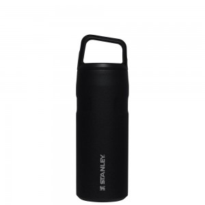 Black Glimmer Stanley IceFlow™ Bottle with Cap and Carry+ Lid | 16 OZ Water Bottles | 70836OTDW