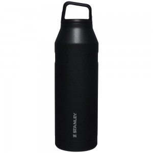 Black Glimmer Stanley IceFlow™ Bottle with Cap and Carry+ Lid | 50 OZ Water Bottles | 71824BWMQ