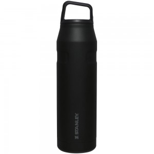 Black Stanley IceFlow™ Bottle with Cap and Carry+ Lid | 36 OZ Water Bottles | 83612MZBS