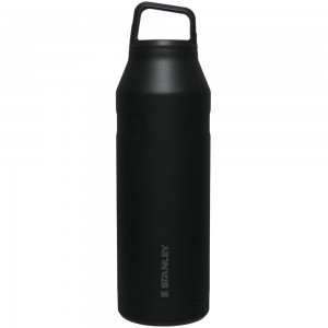 Black Stanley IceFlow™ Bottle with Cap and Carry+ Lid | 50 OZ Water Bottles | 79081ZJHQ