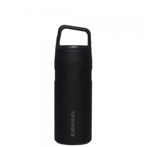 Black Stanley IceFlow™ Bottle with Cap and Carry+ Lid | 16 OZ Water Bottles | 92715WZBA