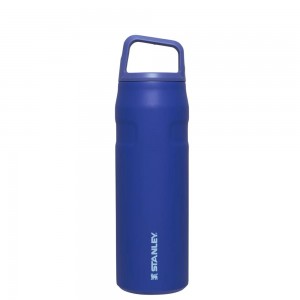 Blue Stanley IceFlow™ Bottle with Cap and Carry+ Lid | 24 OZ Water Bottles | 50296BGRO