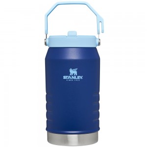 Blue Stanley The IceFlow Flip Straw Jug | 64 OZ | Insulated Water Jug Water Bottles | 45698NDGK