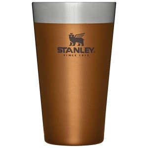 Brown Stanley Adventure Stacking Stainless Steel Beer Pint | 16OZ Tumbler Water Bottles | 71564RNML