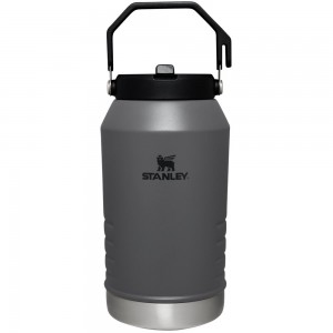 Charcoal Grey Stanley The IceFlow Flip Straw Jug | 96 OZ | Insulated JUGS | 40692LMBT