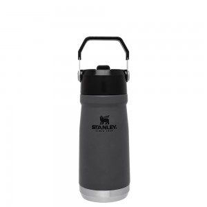 Charcoal Grey Stanley The IceFlow Flip Straw Water Bottle | 17 OZ | Insulated Bottle | Stanl Water Bottles | 68097IPCA