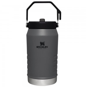 Charcoal Grey Stanley The IceFlow Flip Straw Jug | 64 OZ | Insulated Water Jug Water Bottles | 81654EFCX