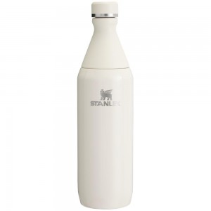 Cream White Stanley All Day Slim Bottle | 20 OZ Water Bottles | 25138RIGV