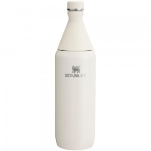 Cream White Stanley All Day Slim Bottle | 34 OZ Water Bottles | 65809EIDK