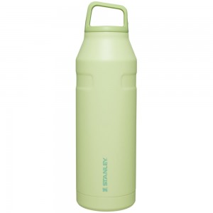 Green Stanley IceFlow™ Bottle with Cap and Carry+ Lid | 50 OZ Water Bottles | 17638SQJO