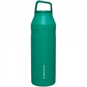 Green Stanley IceFlow™ Bottle with Cap and Carry+ Lid | 50 OZ Water Bottles | 02165ULSW