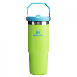 Green Stanley The Heat Wave IceFlow™ Flip Straw Tumbler | 30 OZ Water Bottles | 21469WOET