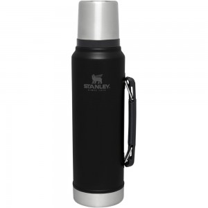 Matte Black Stanley Classic Legendary Bottle Sale | 1.1 QT Vacuum Bottles | 24083VUPY