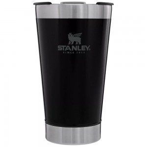 Matte Black Stanley Classic Stay Chill Insulated Beer Pint | 16OZ Tumbler Water Bottles | 74319MYPS