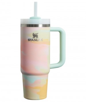 Multicolor Stanley The Clean Slate Brushstrokes Quencher H2.0 FlowState™ | 30 OZ Tumbler | 09853WHTI