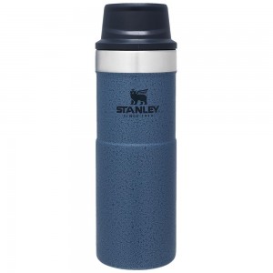 Navy Stanley Classic Trigger Action Travel Insulated Coffee Tumbler | 16 OZ Mugs | 97103FUYC