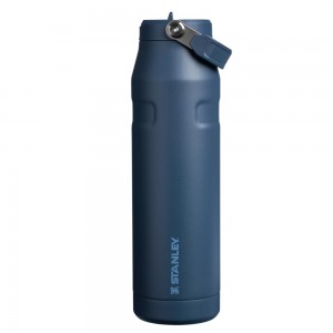 Navy Stanley The IceFlow™ Bottle with Flip Straw Lid | 36 OZ Water Bottles | 32864LBUZ