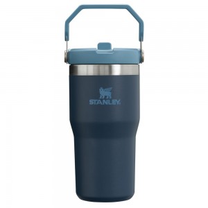 Navy Stanley The IceFlow Flip Straw Tumbler | 20 OZ | Insulated Water Tumbler | Sta Water Bottles | 60143KDPA