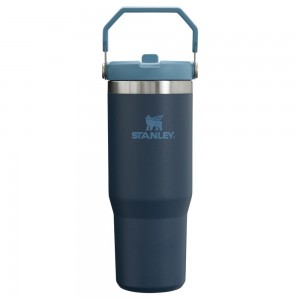 Navy Stanley The IceFlow Flip Straw Tumbler | 30 OZ | Insulated Water Water Bottles | 28453LKOX