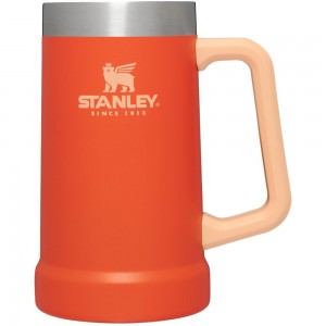 Orange Stanley Adventure Big Grip Beer Stein | 24OZ Mugs Water Bottles | 63925VSHJ