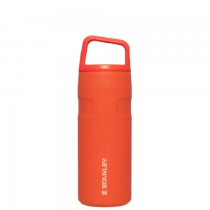 Orange Stanley IceFlow™ Bottle with Cap and Carry+ Lid | 16 OZ Water Bottles | 40239OUGK