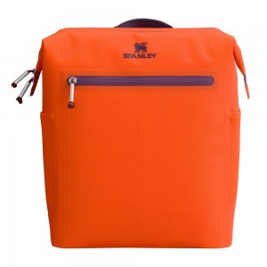 Orange Stanley The All Day Madeleine Midi Cooler Backpack | 20 Can | 14.8 QT | 14.0 L Storage | 47230FJPA