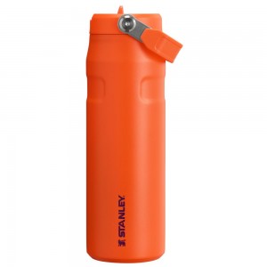 Orange Stanley The IceFlow™ Bottle with Flip Straw Lid | 24 OZ Water Bottles | 53601PBYH