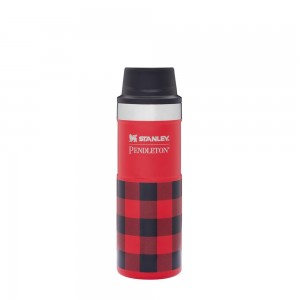 Red Stanley Stanley x Pendleton Trigger-Action Travel | Buffalo Check | 16 OZ Mugs | 01643TAFK