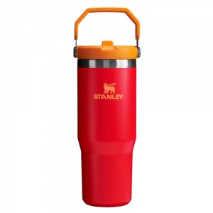 Red Stanley The Heat Wave IceFlow™ Flip Straw Tumbler | 30 OZ Water Bottles | 52641NUGY