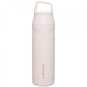 Rose Quartz Glimmer Stanley IceFlow™ Bottle with Cap and Carry+ Lid | 36 OZ Water Bottles | 91520GDBH