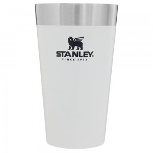 White Stanley Adventure Stacking Stainless Steel Beer Pint | 16OZ Tumbler Water Bottles | 80412QFCA