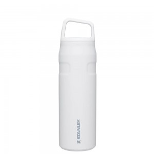 White Stanley IceFlow™ Bottle with Cap and Carry+ Lid | 24 OZ Water Bottles | 52189YPFQ