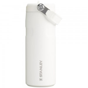 White Stanley The IceFlow™ Bottle with Flip Straw Lid | 16 OZ Water Bottles | 68920SRBK