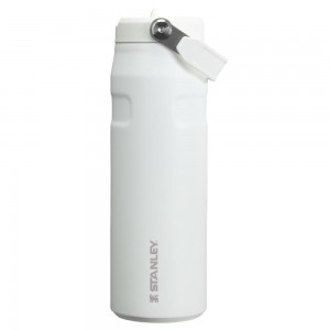 White Stanley The IceFlow™ Bottle with Flip Straw Lid | 24 OZ Water Bottles | 01726BEUP