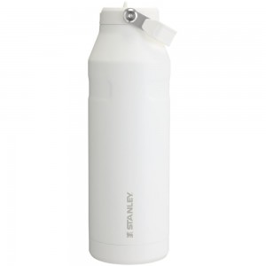 White Stanley The IceFlow™ Bottle with Flip Straw Lid | 50 OZ Water Bottles | 61289GPLU