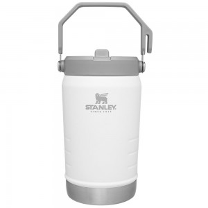 White Stanley The IceFlow Flip Straw Jug | 40 OZ | Insulated JUGS | 39485DQVS