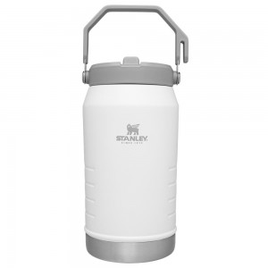 White Stanley The IceFlow Flip Straw Jug | 64 OZ | Insulated Water Jug Water Bottles | 85793DNVM