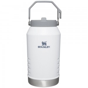 White Stanley The IceFlow Flip Straw Jug | 96 OZ | Insulated Water Jug Water Bottles | 26490BROM