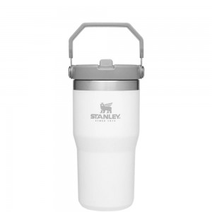 White Stanley The IceFlow Flip Straw Tumbler | 20 OZ | Insulated Water Tumbler | Sta Water Bottles | 46128MNRU