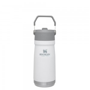 White Stanley The IceFlow Flip Straw Water Bottle | 17 OZ | Insulated Bottle | Stanl Water Bottles | 14326FMIS