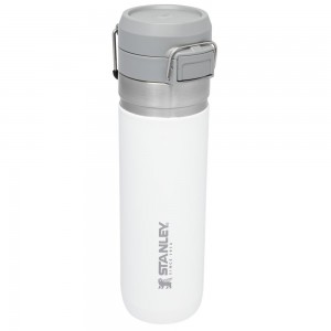 White Stanley The Quick Flip Go | 24 OZ Water Bottles | 70482XSTY