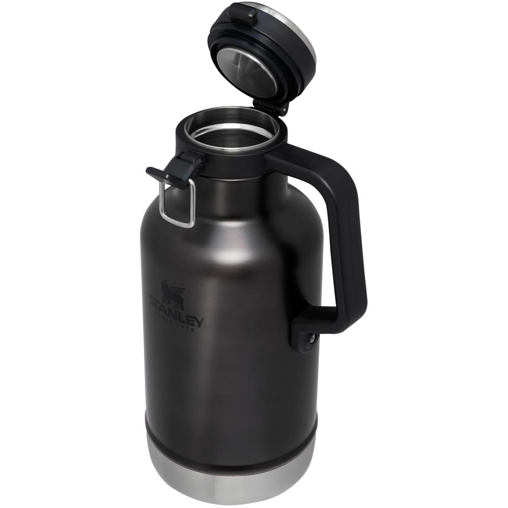 Black Stanley Classic Easy-Pour Insulated Beer Growler | 64 OZ Water Bottles | 76210BWRE