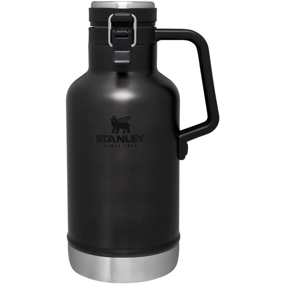 Black Stanley Classic Easy-Pour Insulated Beer Growler | 64 OZ Water Bottles | 76210BWRE