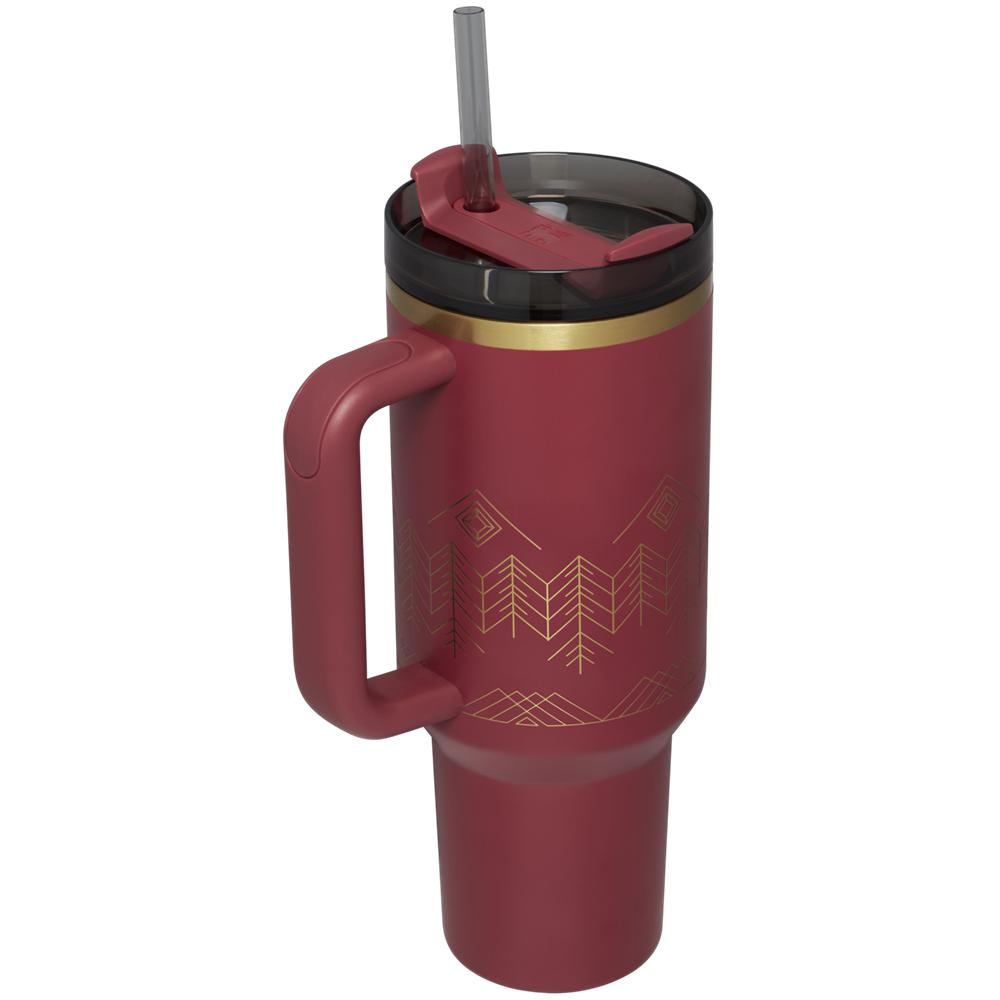 Burgundy Stanley Winterscape Quencher H2.0 FlowState™ | 40 OZ Tumbler | 74106GYNF