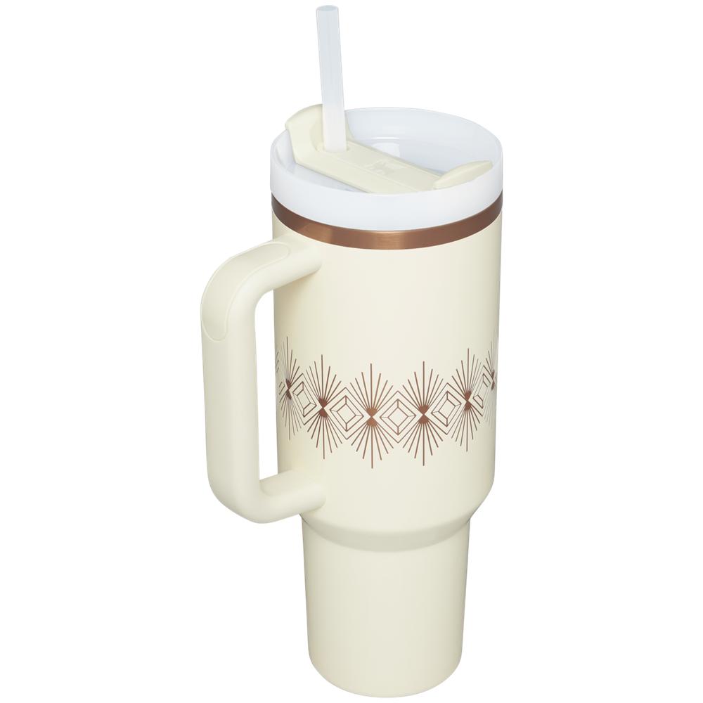 Cream Stanley Deco Collection Quencher H2.0 FlowState™ | 40 OZ Tumbler | 32846OHJG