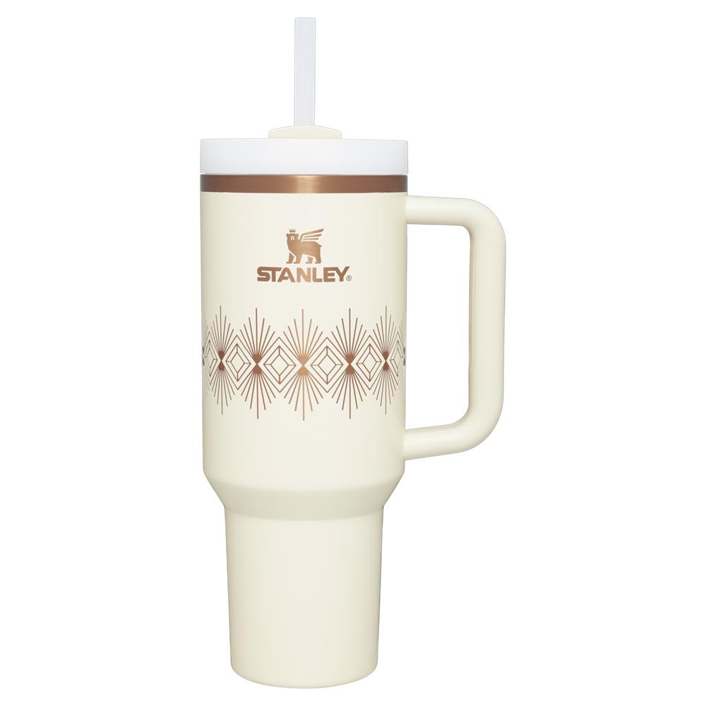 Cream Stanley Deco Collection Quencher H2.0 FlowState™ | 40 OZ Tumbler | 32846OHJG